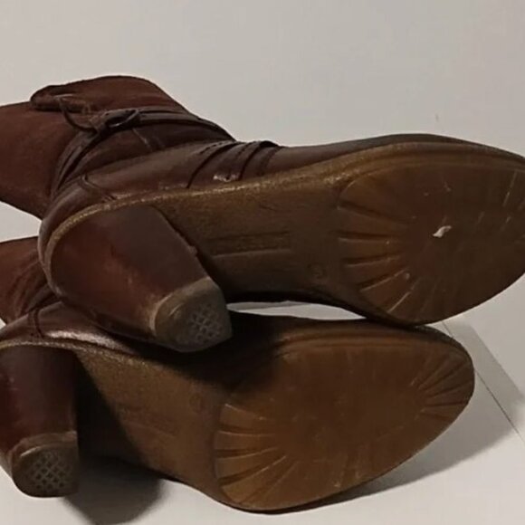 Josef Seibel Mid Calf Heeled Leather Boots Size 36 - Picture 4 of 6